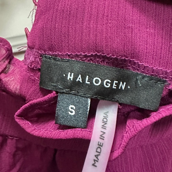 Halogen off shoulder maxi dress. Plum fairy color (purple/wine color) Size small - Picture 5 of 6